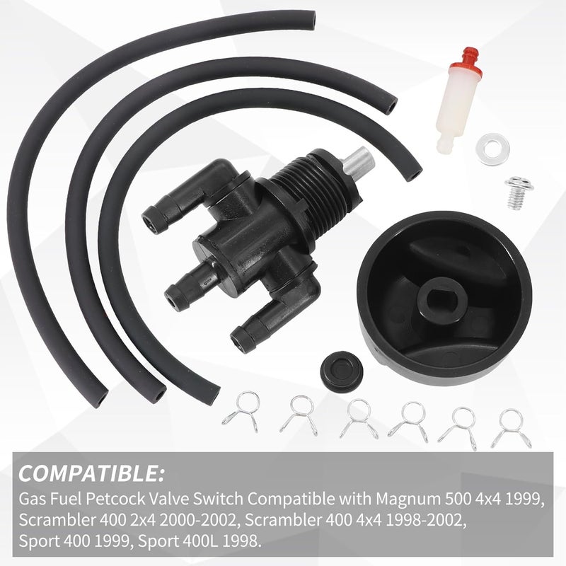 kipa 3-Way Gas Fuel shut-off Petcock Valve Switch 7052154 for Polaris Xplorer 300 400 Scrambler 400 Magnum 500 Trail Boss 325 - Image 4